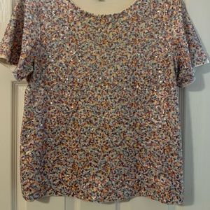 Jcrew Sequin Confetti Shirt